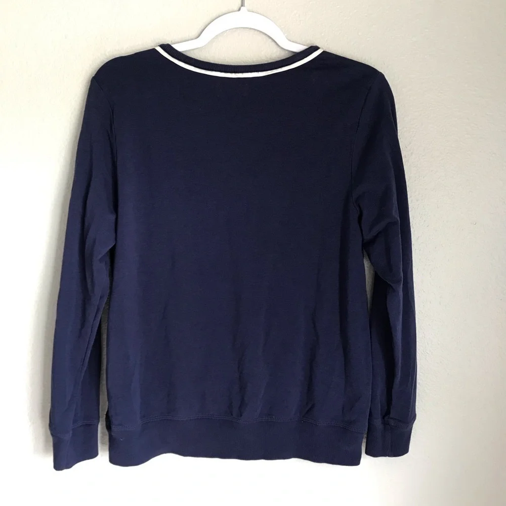 Kate Spade In Your Dreams PJ  Top size Medium in Navy blue